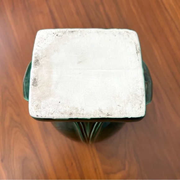 Vintage/Antique Green Glazed Ceramic Vase Pottery - Picture 7 of 9